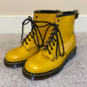 Rare Vintage Yellow Dr. Martens Boots